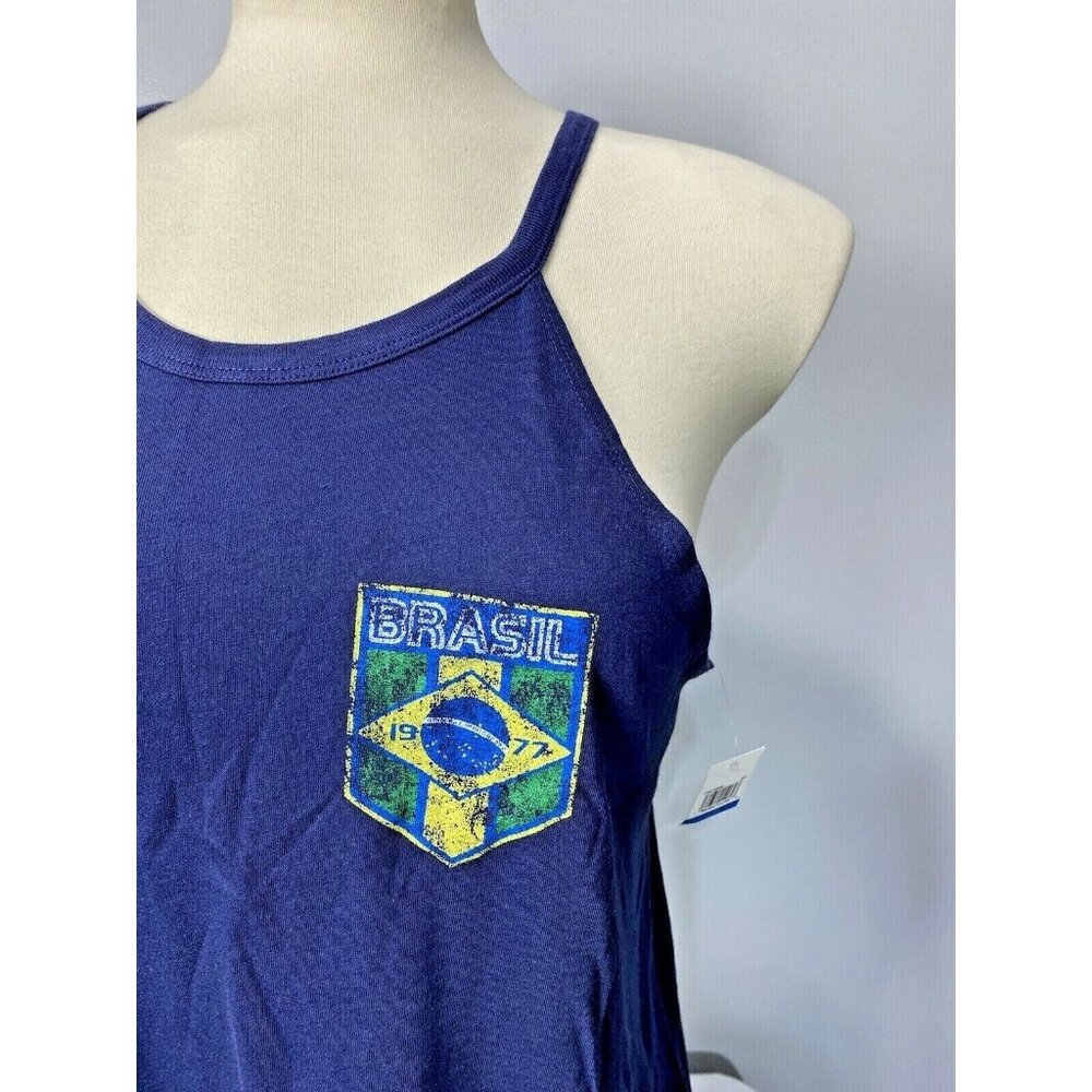 Cold Crush Tank Top Womens size Medium Brazil Shirt Blue Sleeveless Top New - Picture 4 of 5
